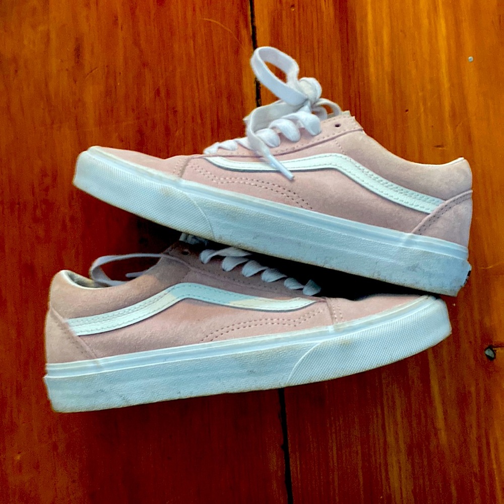Pink and white size 4 vans